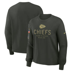 NFL Kansas City Chiefs Women's 2025 Salute to Service Sideline Dri-FIT Long Sleeve T-Shirt
