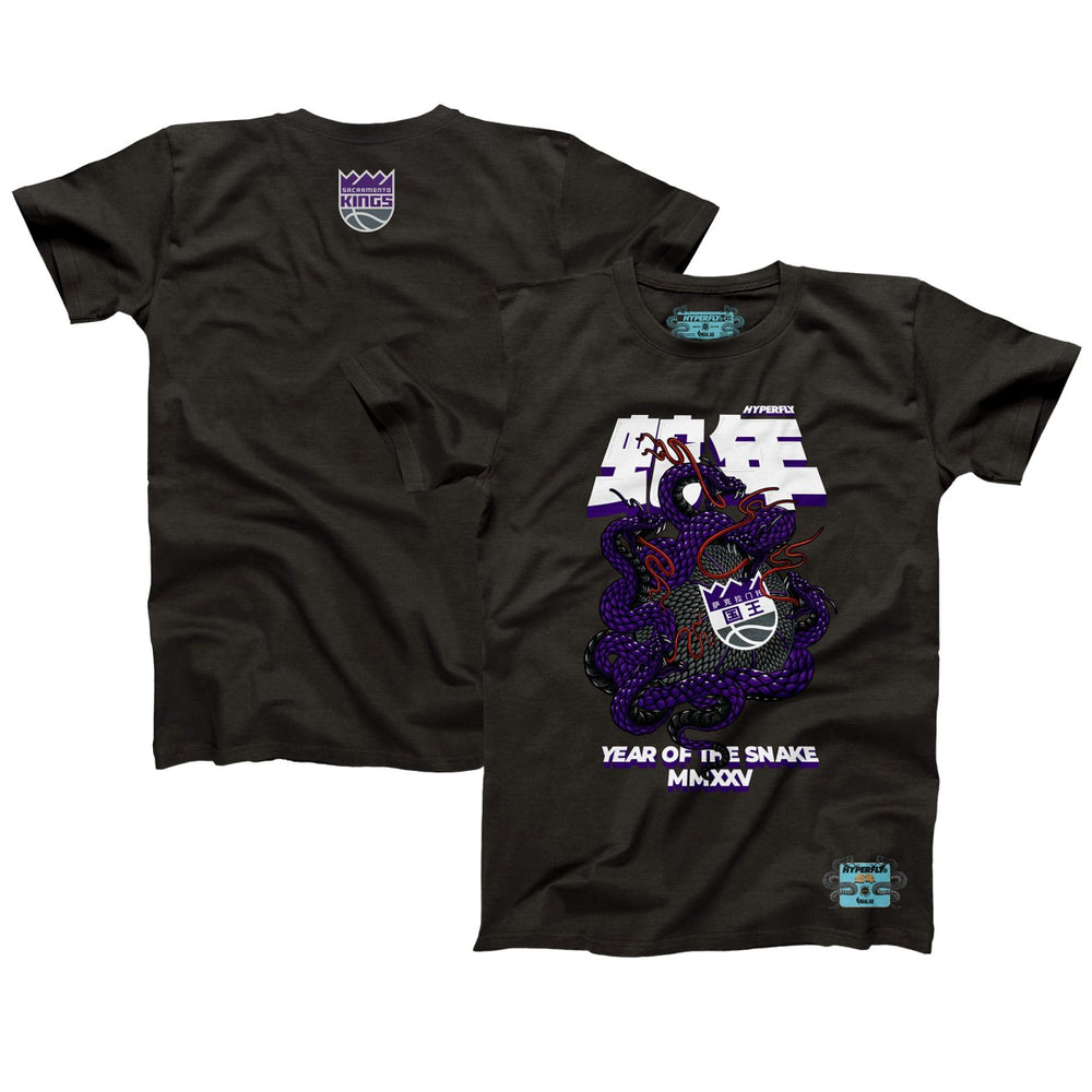 Sacramento Kings NBALab x Hyperfly Unisex Year of the Snake Lunar New Year Collection T-Shirt - Heather Black for sale