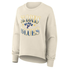 St. Louis Blues Fanatics Women's Oversized Vintage Slice Pullover Sweatshirt