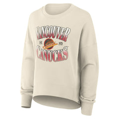 Vancouver Canucks Fanatics Women's Oversized Vintage Slice Pullover Sweatshirt