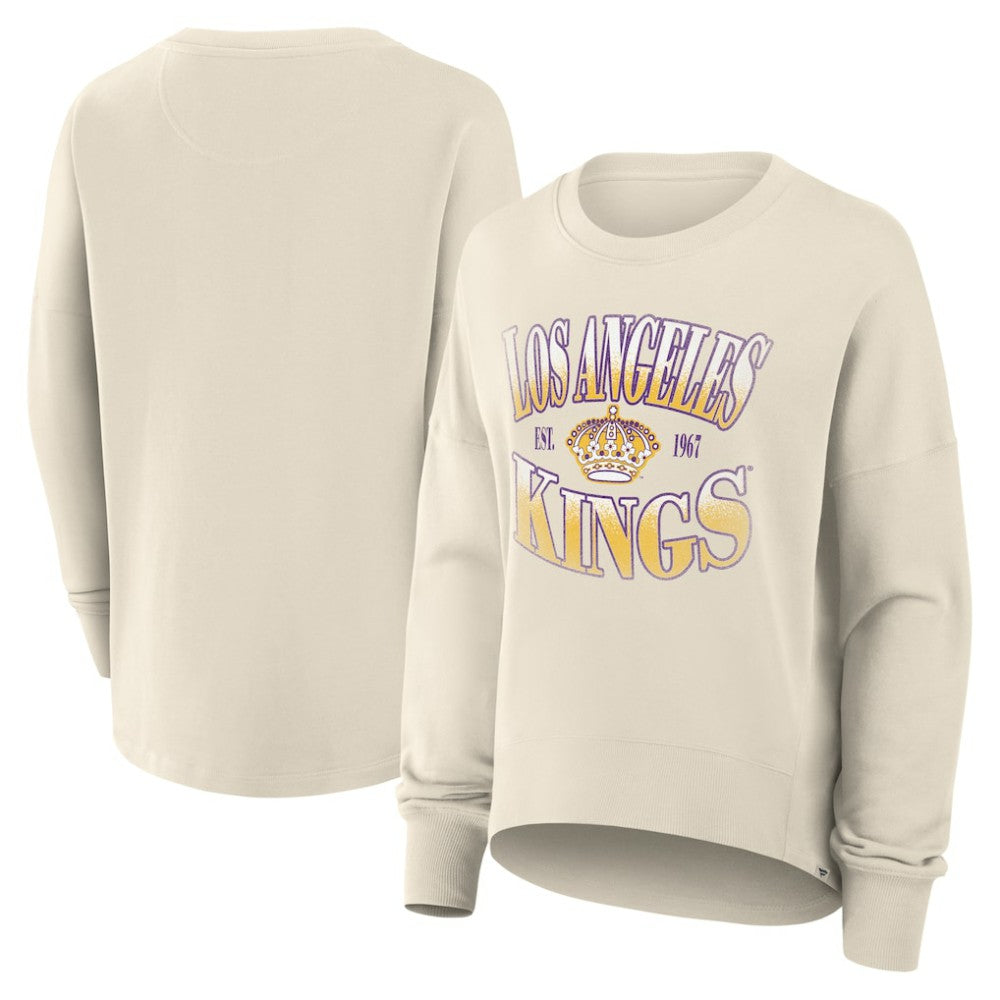 Los Angeles Kings Fanatics Women's Oversized Vintage Slice Pullover Sweatshirt