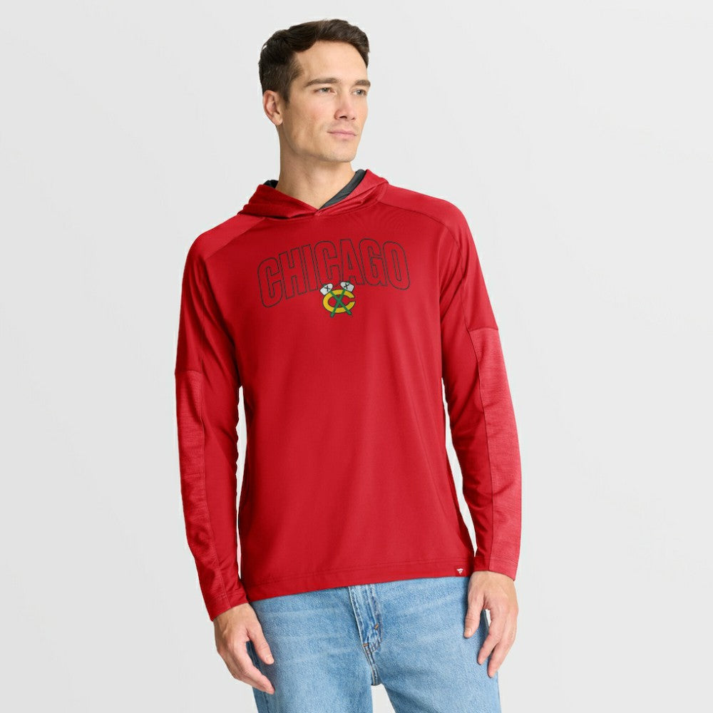 Chicago Blackhawks Fanatics Penalty Shot Long Sleeve Hoodie T-Shirt