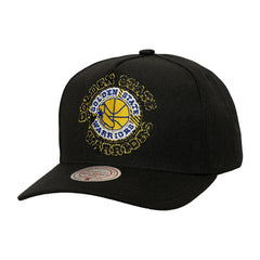 Golden State Warriors Tilted Pro Pinch Adjustable Hat sale - Black | Mitchell & Ness online