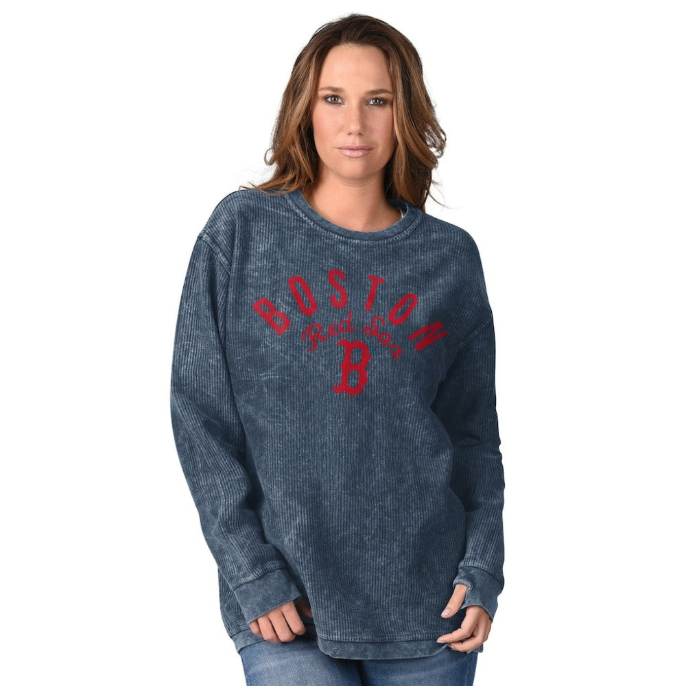 Boston Red Sox G-III 4Her by Carl Banks Women's Comfy Cord Pullover Sweatshirt - Navy