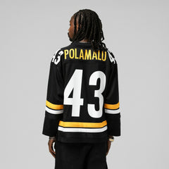 NFL Pittsburgh Steelers Troy Polamalu Maxxed Out Fashion Hockey Jersey