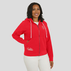 St. Louis Cardinals WEAR by Erin Andrews Women's Vintage Full-Zip Raglan Hoodie - Red