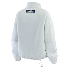 Detroit Tigers WEAR by Erin Andrews Women's Polar Fleece Quarter-Zip Jacket - Gray