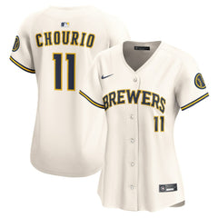 Jackson Chourio Milwaukee Brewers Women's Home Limited Player Jersey - Cream | Nike