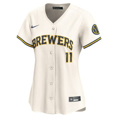 Jackson Chourio Milwaukee Brewers Women's Home Limited Player Jersey - Cream | Nike