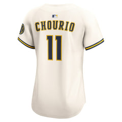 Jackson Chourio Milwaukee Brewers Women's Home Limited Player Jersey - Cream | Nike