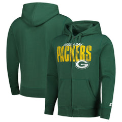 NFL Green Bay Packers Starter Distressed Classic Full-Zip Hoodie
