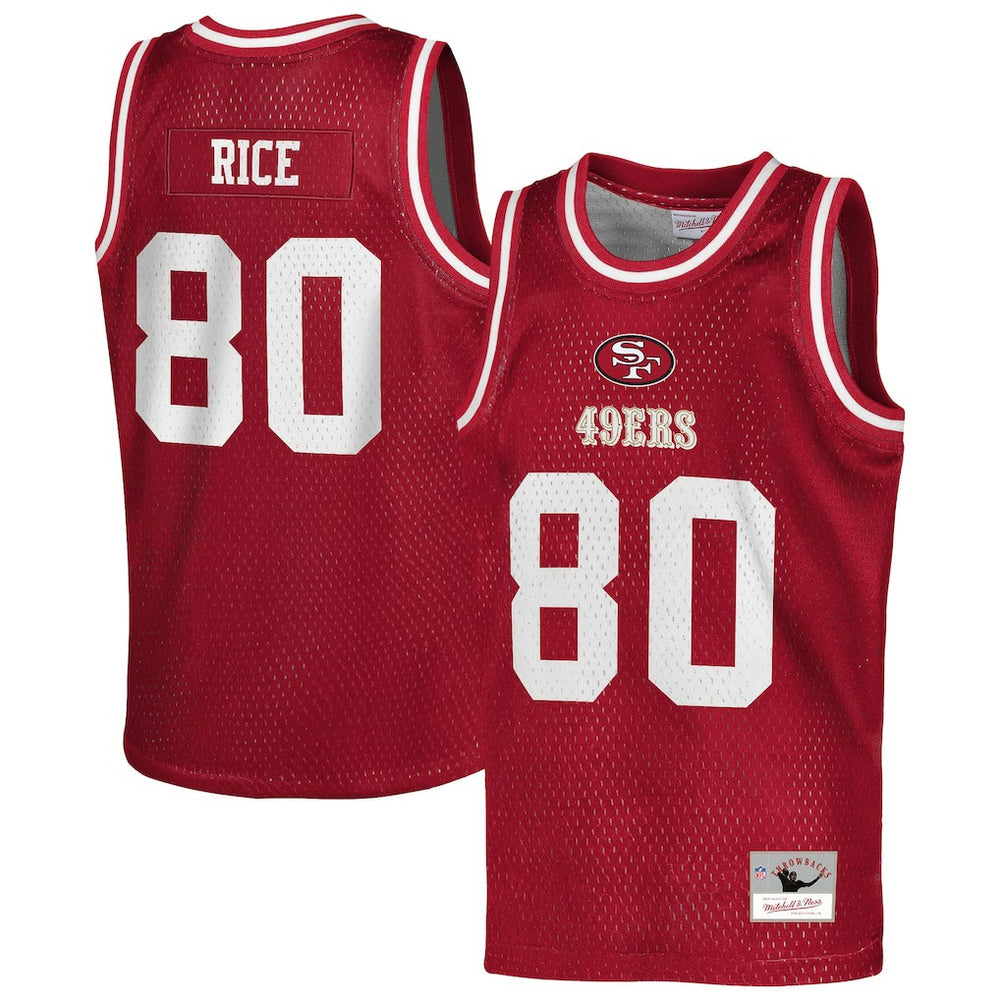NFL San Francisco 49ers Jerry Rice Youth Retired Player NFL Basketball Fashion Jersey