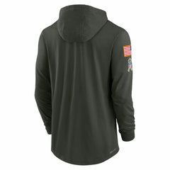 NFL New York Jets 2025 Salute to Service Sideline Dri-FIT Lightweight Hooded Pullover