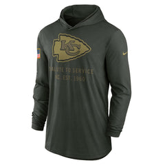NFL Kansas City Chiefs 2025 Salute to Service Sideline Dri-FIT Lightweight Hooded Pullover