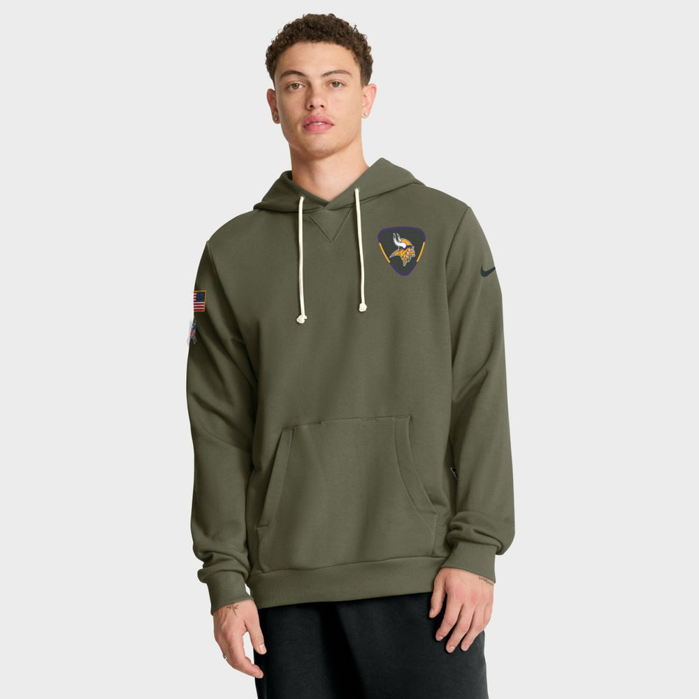 NFL Minnesota Vikings 2025 Salute to Service Sideline Standard Issue Dri-FIT Hoodie