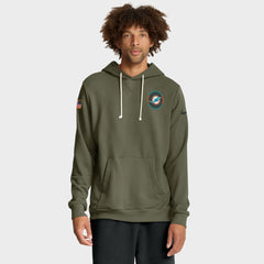 NFL Miami Dolphins 2025 Salute to Service Sideline Standard Issue Dri-FIT Hoodie