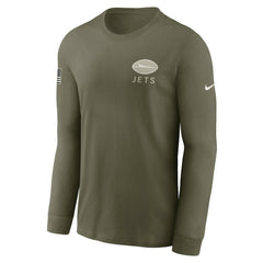 NFL New York Jets 2025 Salute to Service Sideline Long Sleeve T-Shirt
