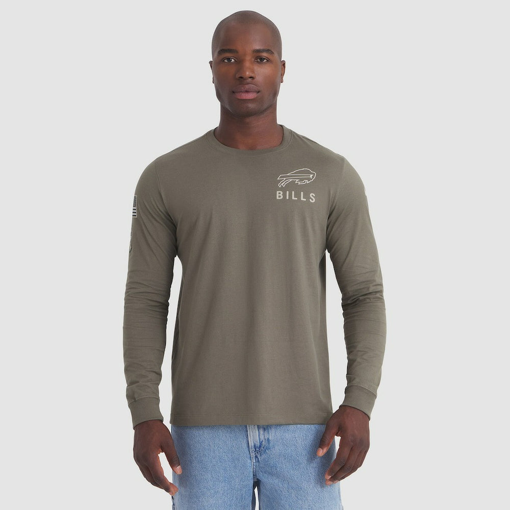 NFL Buffalo Bills 2025 Salute to Service Sideline Long Sleeve T-Shirt