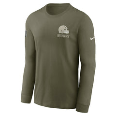 NFL Cleveland Browns 2025 Salute to Service Sideline Long Sleeve T-Shirt