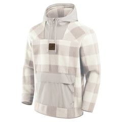 NFL Detroit Lions Elements Plaid Polar Fleece Quarter-Zip Hoodie