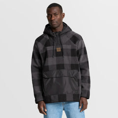 NFL Washington Commanders Elements Plaid Polar Fleece Quarter-Zip Hoodie