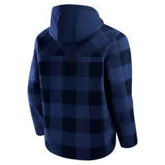 NFL Denver Broncos Elements Plaid Polar Fleece Quarter-Zip Hoodie