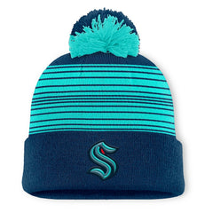 Seattle Kraken Fanatics Fundamental Spirit Cuffed Pom Knit Hat
