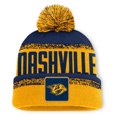 Nashville Predators Fanatics Fundamentals Thrive Cuffed Knit Hat with Pom
