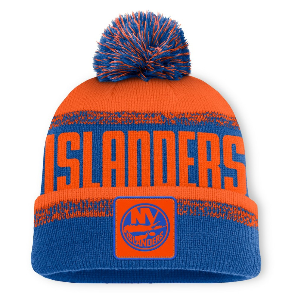 New York Islanders Fanatics Fundamentals Thrive Cuffed Knit Hat with Pom
