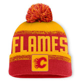 Calgary Flames Fanatics Fundamentals Thrive Cuffed Knit Hat with Pom