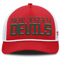 New Jersey Devils Fanatics Heritage Dutch A-Frame Trucker Adjustable Hat