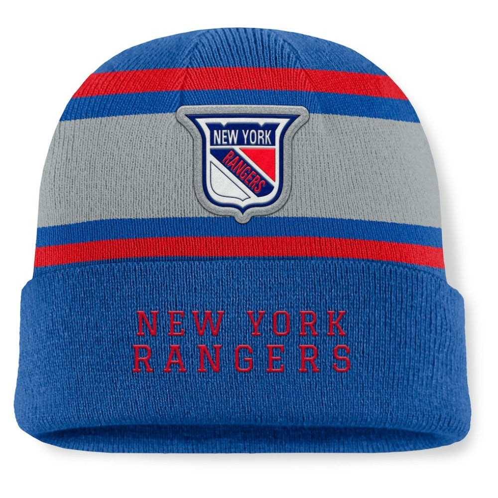 New York Rangers Fanatics Heritage Varsity Cuffed Knit Hat