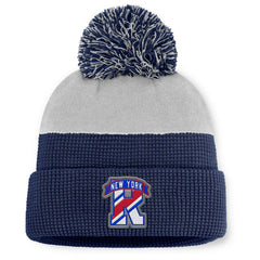 New York Rangers Fanatics Authentic Pro Home Ice Cuffed Knit Hat with Pom