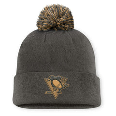 Pittsburgh Penguins Fanatics Authentic Pro Military Appreciation Cuffed Knit Hat with Pom