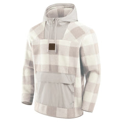 NFL New York Giants Elements Plaid Polar Fleece Quarter-Zip Hoodie