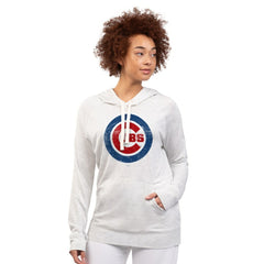 Chicago Cubs G-III 4Her by Carl Banks Women's Pregame Pullover Hoodie - Oatmeal
