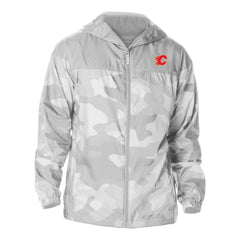 Calgary Flames Columbia Camo Flash Challenger Omni-Shade Full-Zip Hoodie Windbreaker