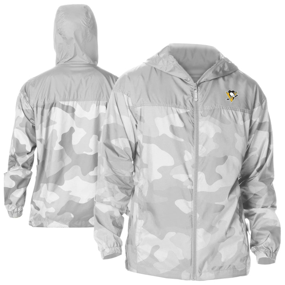 Pittsburgh Penguins Columbia Camo Flash Challenger Omni-Shade Full-Zip Hoodie Windbreaker