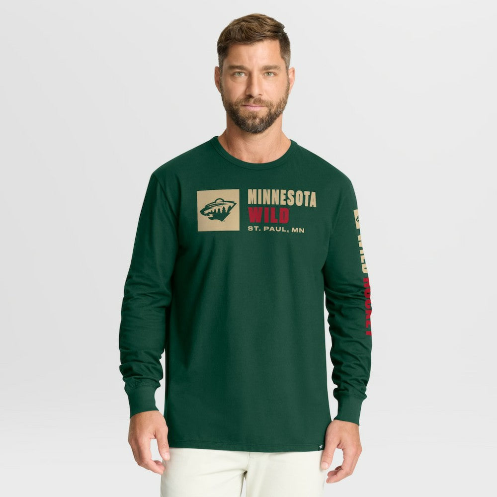 Minnesota Wild Fanatics Goal Crease Legacy Long Sleeve T-Shirt