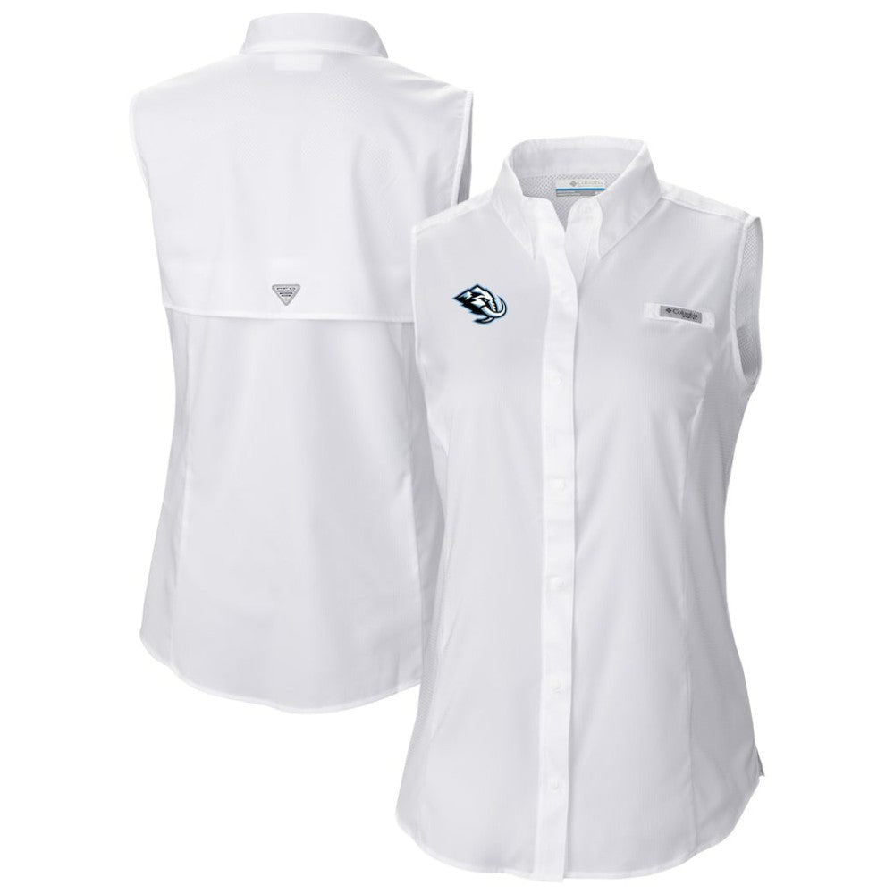 Utah Mammoth Columbia Women's Tamiami Omni-Shade Sleeveless Button-Up Shirt