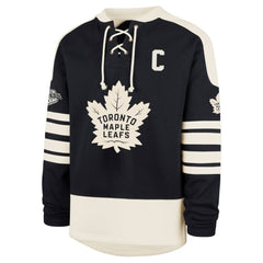 Auston Matthews Toronto Maple Leafs '47 Player Name & Number Sweep Check Eternal Lacer Sweatshirt