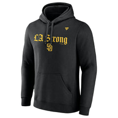 San Diego Padres Unisex LA Strong Fleece Pullover Hoodie - Black
