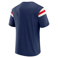 NFL New York Giants Darius Rucker Collection Distressed Throwback Shoulder Stripe T-Shirt