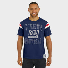 NFL New York Giants Darius Rucker Collection Distressed Throwback Shoulder Stripe T-Shirt