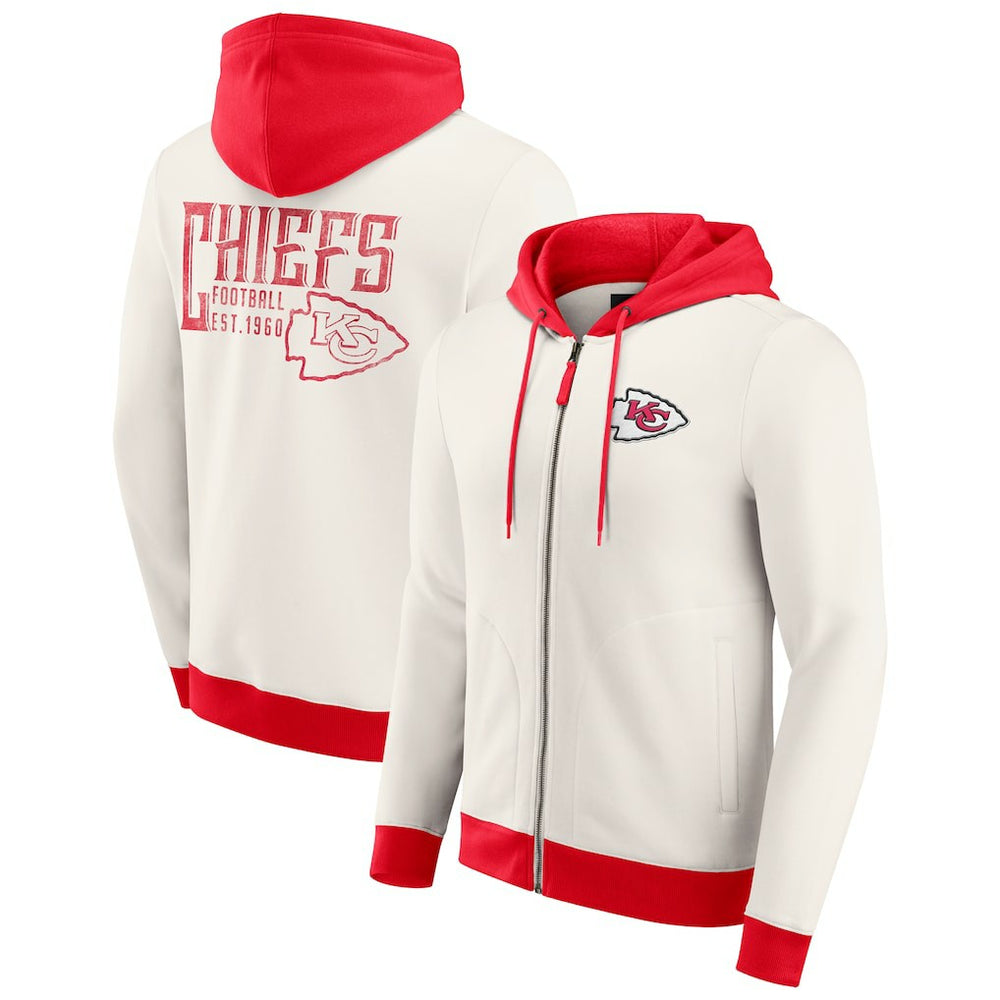 NFL Kansas City Chiefs Darius Rucker Collection Distressed Graphics Full-Zip Hoodie