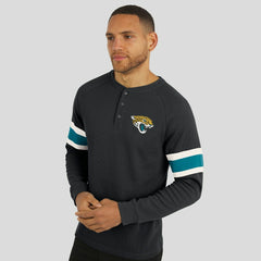 NFL Jacksonville Jaguars Darius Rucker Collection Waffle-Knit Raglan Long Sleeve Henley T-Shirt