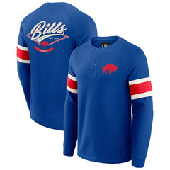 NFL Buffalo Bills Darius Rucker Collection Waffle-Knit Raglan Long Sleeve Henley T-Shirt