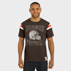 NFL Cleveland Browns Darius Rucker Collection Football Stripe Sleeve T-Shirt