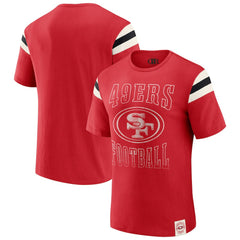 NFL San Francisco 49ers Darius Rucker Collection Football Stripe Sleeve T-Shirt