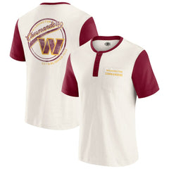 NFL Washington Commanders Darius Rucker Collection Henley Colorblock Slub Pocket T-Shirt
